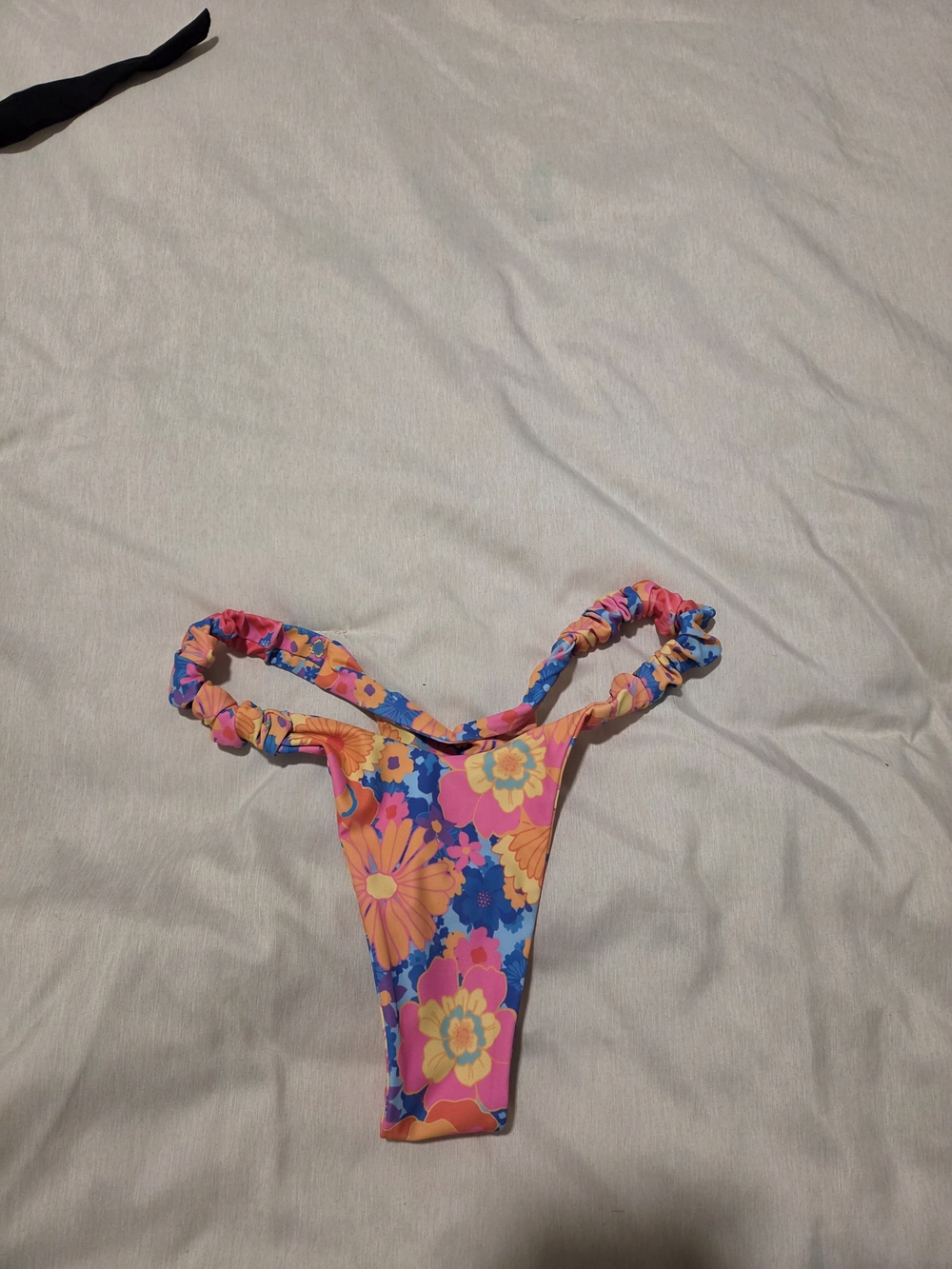 Kulani Kinis Floral Bikini Bottoms in Pink, Orange & Blue